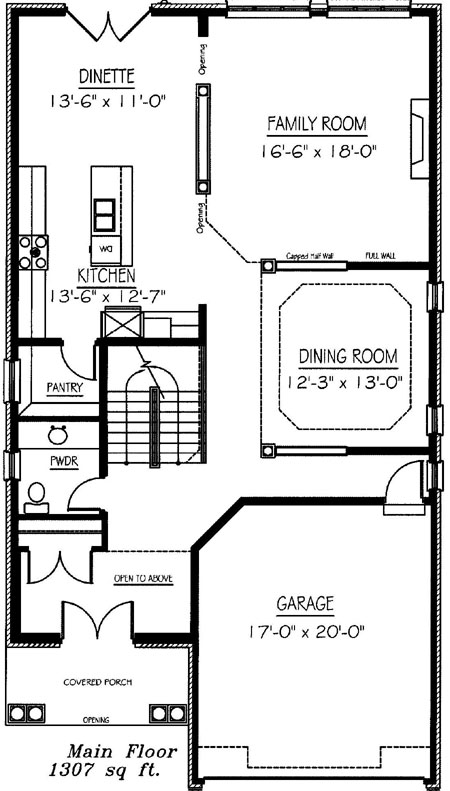 The pinecrest - Main Floor - Floorplan